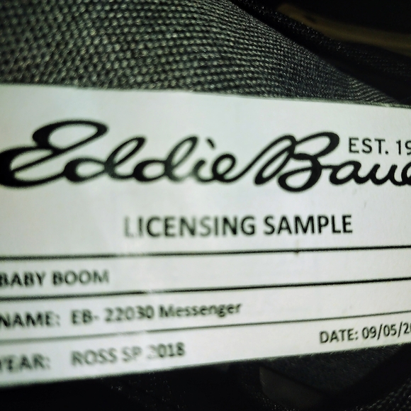 Brand New Eddie Bauer Grey & Blue Soft Sided Briefcase Book Laptop Computer Bag - Picture 10 of 12